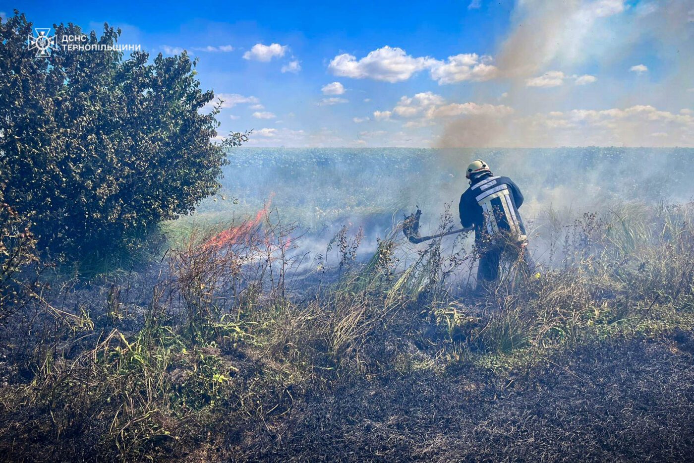 На Тернопільщині почастішали пожежі на полях