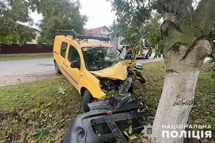 Біля Тернополя водійка врізалася у дерево