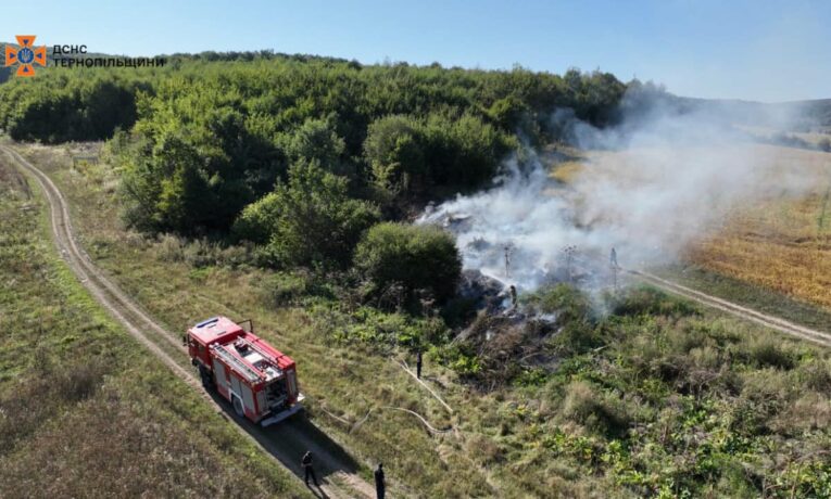 На вихідних на Тернопільщині сталися 26 пожеж сухої трави