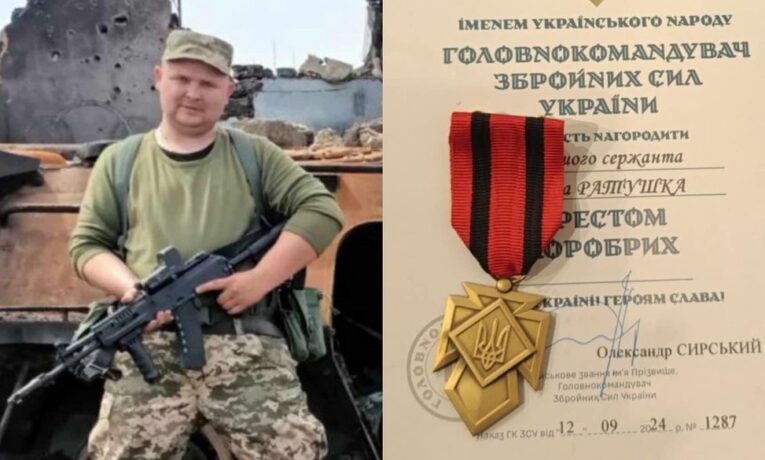 Молодий захисник з Чортківщини отримав нагрудний знак "Хрест хоробрих"