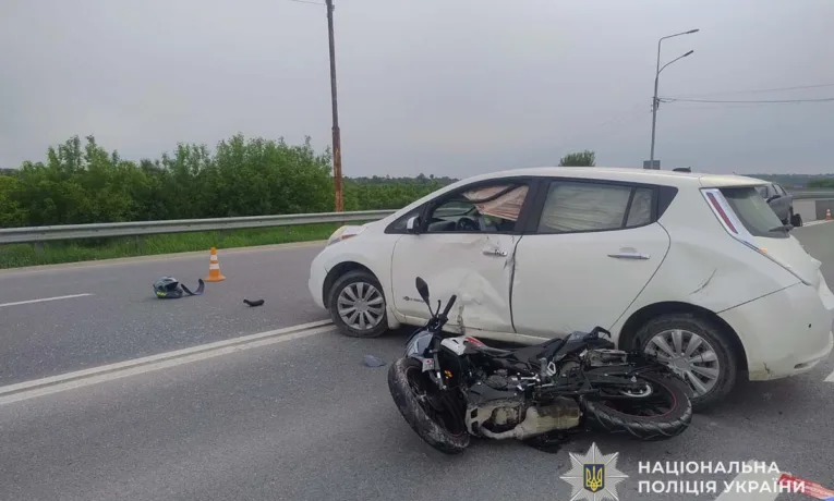 14-річний мотоцикліст потрапив в аварію неподалік Чорткова