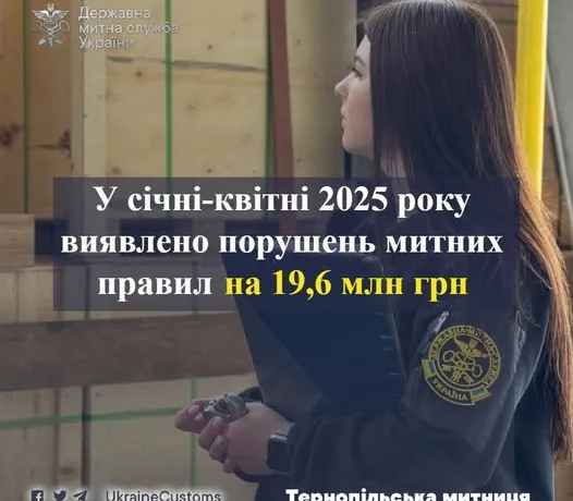 На Тернопільщині виявили майже на 20 млн грн порушень митних правил