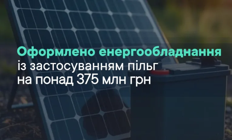 Понад 375 млн грн пільг: Тернопільська митниця підтримує «зелену» енергетику