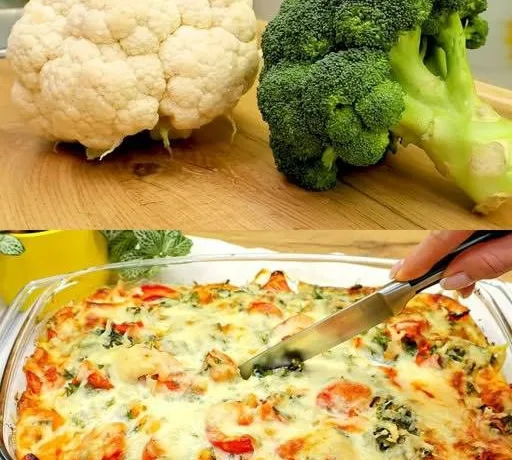 Запіканка з броколі та цвітної капусти під сирно-вершковою шапкою: ідеальна вечеря за 40 хвилин
