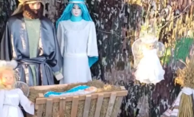 На Кременеччині Різдвяну шопку зробили у незвичному місці