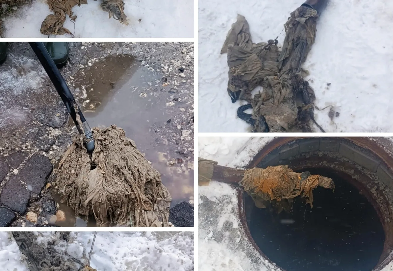 У Тернополі з каналізації знову дістали серветки, підгузки та харчові відходи