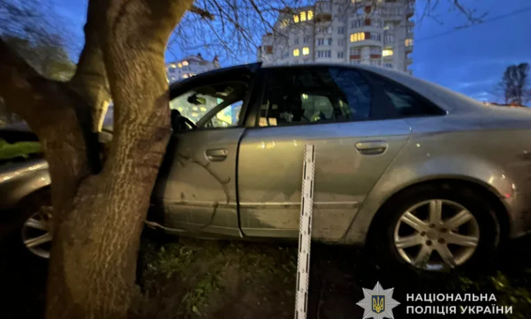 У Тернополі на Коновальця водій влетів у дерево: офіційні подробиці ДТП