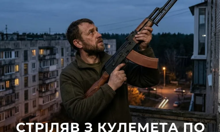 Стріляв з кулемета по «шахеду» з власного балкона: чернігівець отримав вирок суду