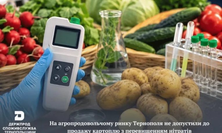 У Тернополі на ринку виявили картоплю з перевищенням нітратів