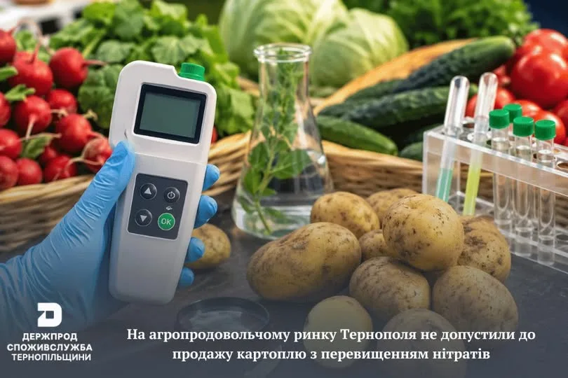 У Тернополі на ринку виявили картоплю з перевищенням нітратів