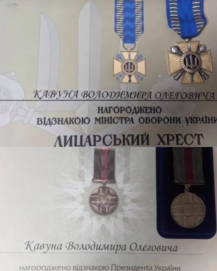 Відзнака Володимир Кавуна
