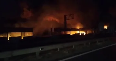 Масштабна пожежа на Київщині: перекрито трасу Київ-Чоп