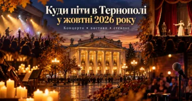Куди піти у жовтні в Тернополі